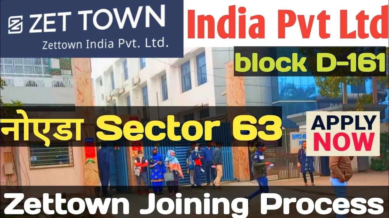 Job In Noida for Fresher : Zet Town कंपनी ने दसवीं पास 12वीं पास ग्रेजुएट आईटीआई डिप्लोमा के लिए निकाली भर्ती