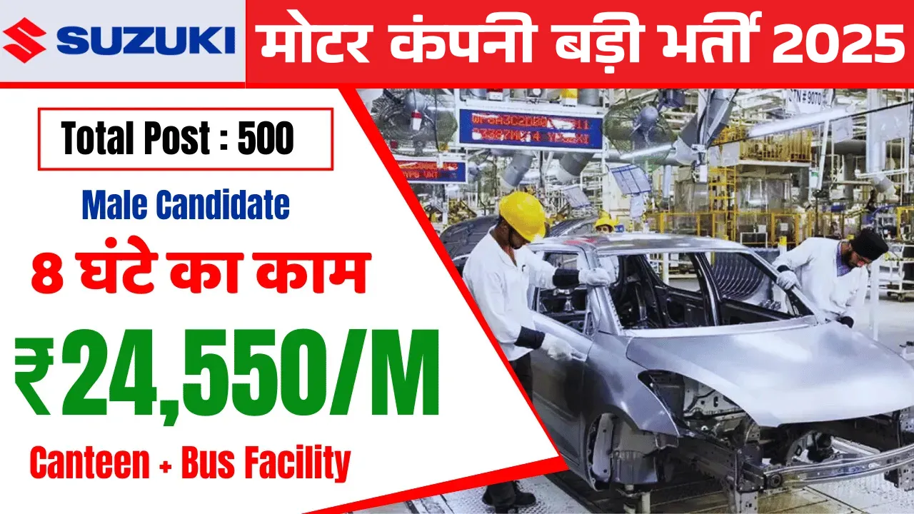 Suzuki Motor Limited Campus Placement 2025 : सुजुकी मोटर कंपनी की ओर से ...